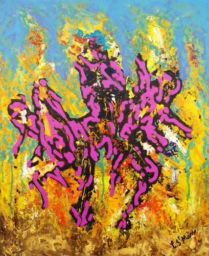 Comme une éclaboussure van Christian Saint Marc, Schilderij te koop op Singulart