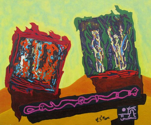 Jeu, thème by Christian Saint Marc, 油畫 for Sale on Singulart