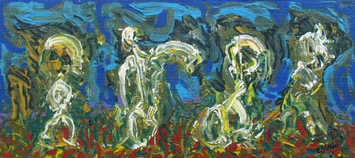 Blanches figurines van Christian Saint Marc, Schilderij te koop op Singulart