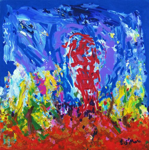 Les temps écarlates van Christian Saint Marc, Schilderij te koop op Singulart
