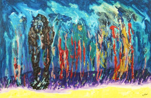 C'est la fête au village di Christian Saint Marc, Pittura in vendita su Singulart