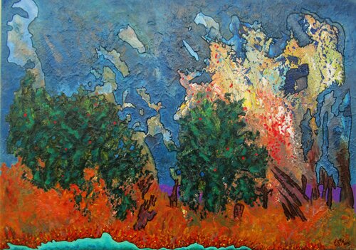 Strates et contrastes par Christian Saint Marc, Peinture en vente sur Singulart