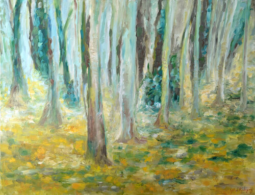 La forêt sacrée van Astrid Rodriguez, Schilderij te koop op Singulart