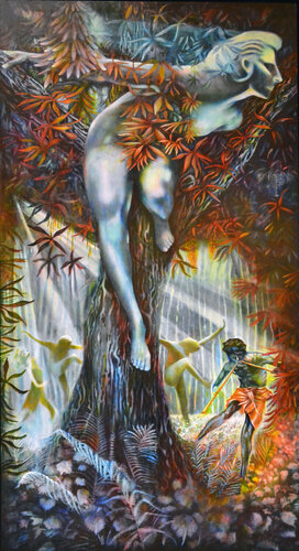 Watcher in the Wood di Roger Williamson, Pittura in vendita su Singulart