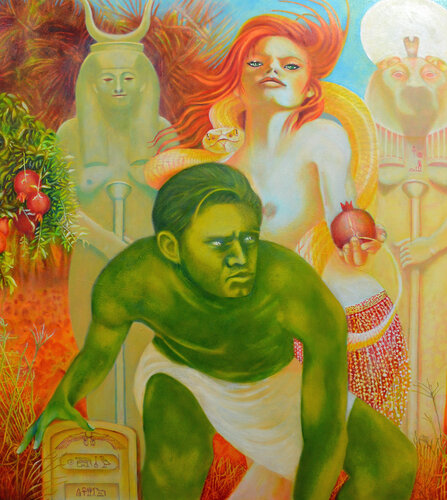 Strength; Major Arcana Tarot Card von Roger Williamson, Malerei kaufen auf Singulart