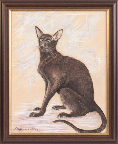 Oriental Cat par Anna Parhimovitš, Dessin en vente sur Singulart