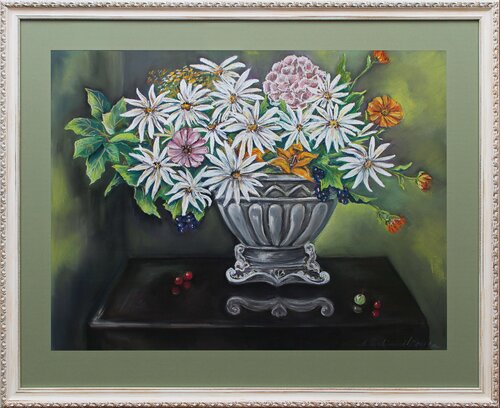 Summer Bouquet with Daisies par Anna Parhimovitš, Dessin en vente sur Singulart