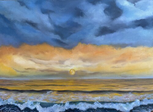 Golden Stillness van Anna Parhimovitš, Schilderij te koop op Singulart