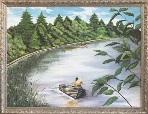 Two in a Boat von Anna Parhimovitš, Malerei kaufen auf Singulart