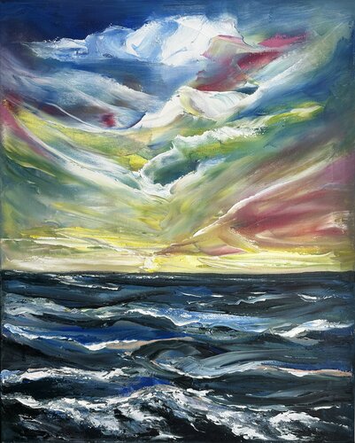 Vertical of the Spirit van Anna Parhimovitš, Schilderij te koop op Singulart