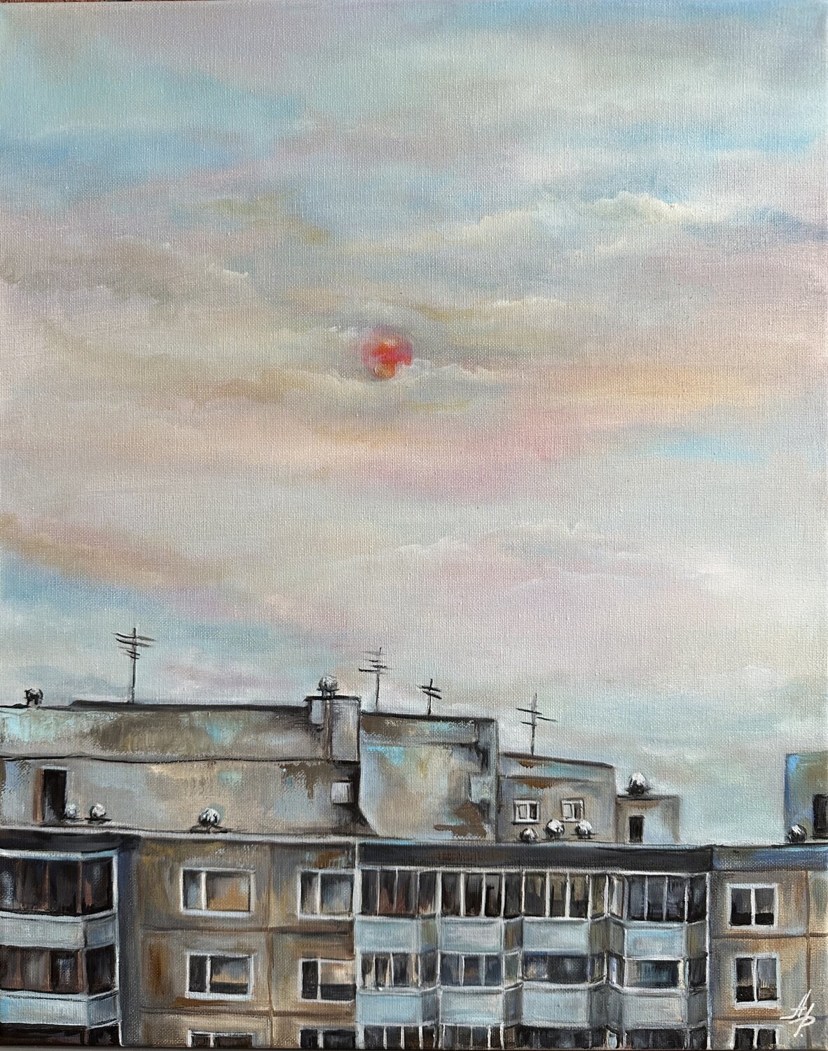 Sunset over Khrushchyovkas Anna Parhimovitš