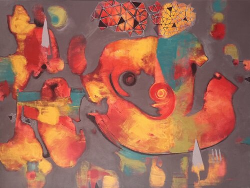 Whispers of Gaia. van Milna Sajee, Schilderij te koop op Singulart