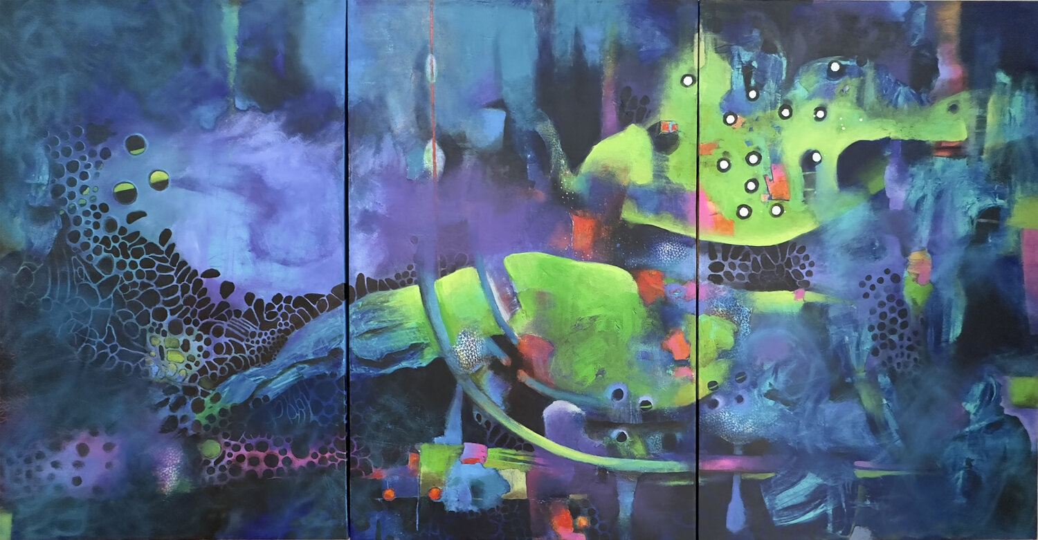 Deep in the realm of the unconscious -IV Milna Sajee Originalgemälde zu verkaufen