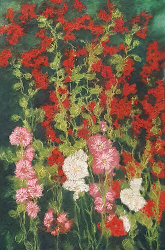 A Day in the Garden van Merrilyn Duzy, Schilderij te koop op Singulart