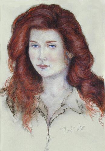 Red Head I (Lynn Stadum) van Merrilyn Duzy, Tekening te koop op Singulart