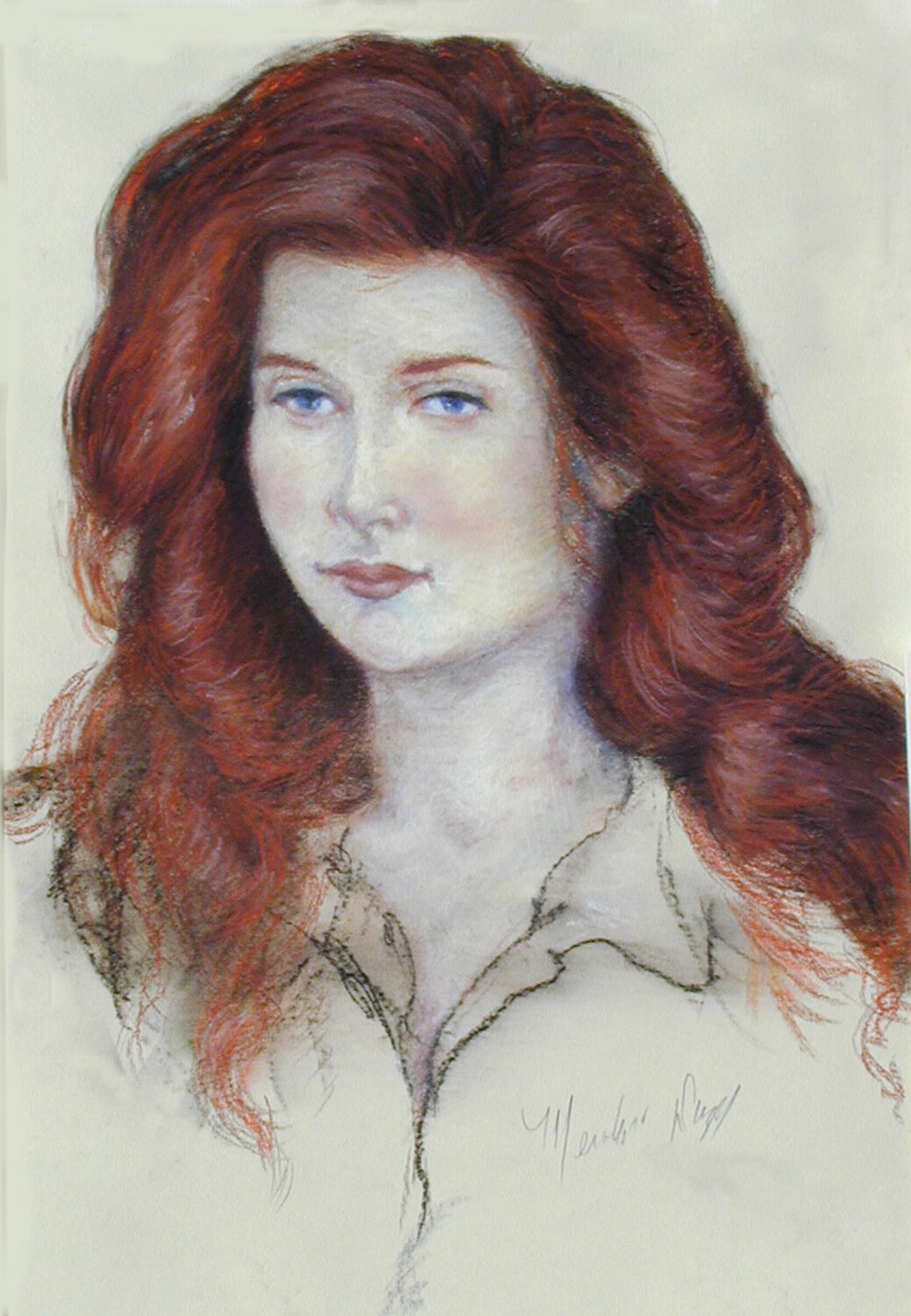 Red Head I (Lynn Stadum) Merrilyn Duzy Tekening te koop