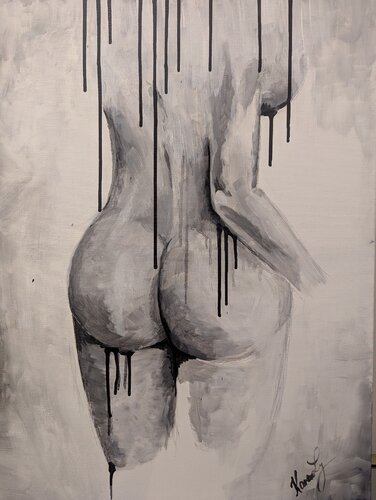 Behind my Back van Karen Ly, Schilderij te koop op Singulart