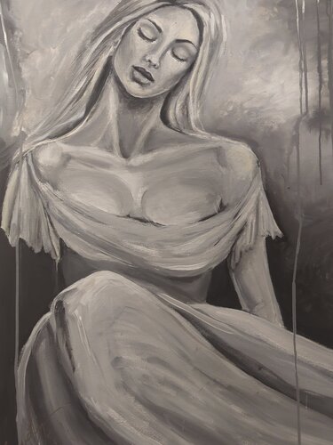 Silberne Stille van Karen Ly, Schilderij te koop op Singulart
