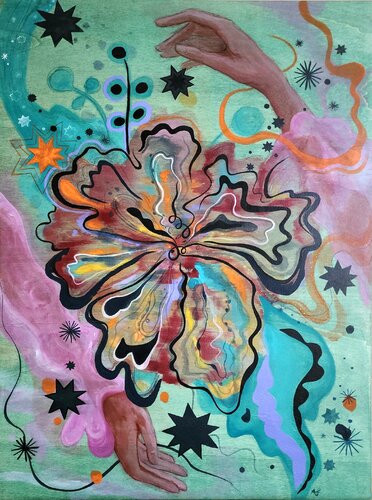 In Amplexu Infinitatis - In the Embrace of Infinity di Anna Schwank, Pittura in vendita su Singulart