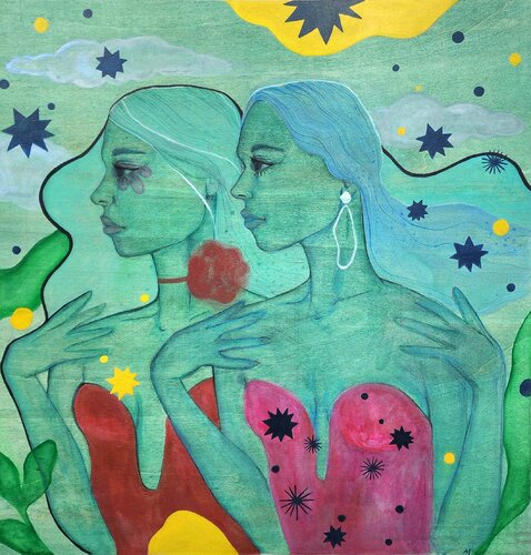 Sorelle Dell’ Anima - Soul Sisters di Anna Schwank, Pittura in vendita su Singulart