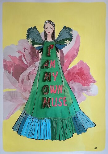 I Am My Own Muse by Anna Schwank, Work on Paper for Sale on Singulart