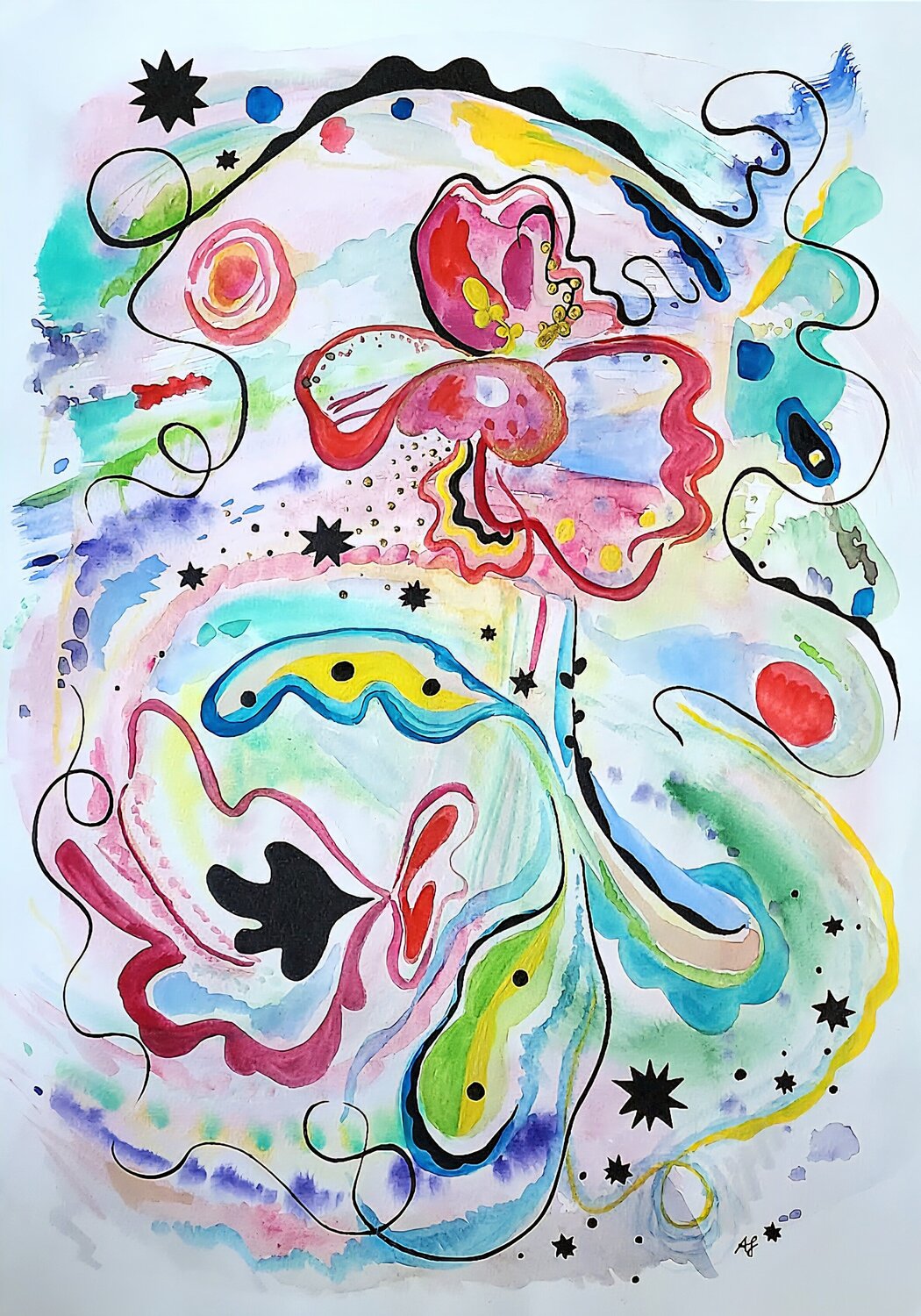 Sidus Internum - Internal Star Anna Schwank Œuvre sur papier à vendre