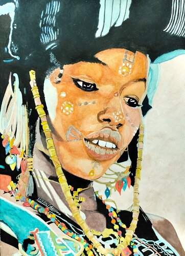 Mirada africana by Francesc Alemany, 회화 for Sale on Singulart