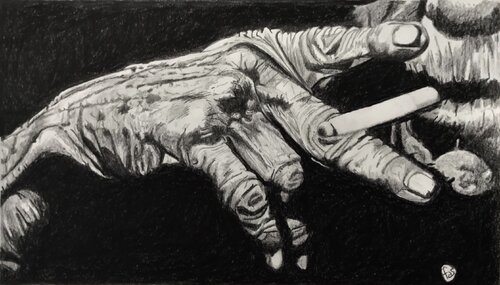 el tiempo en sus manos by Francesc Alemany, Drawing for Sale on Singulart