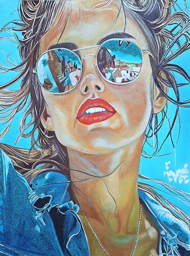 Reflejos en el cristal by Francesc Alemany, Painting for Sale on Singulart