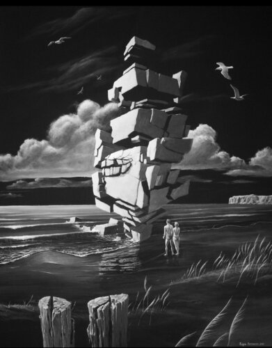 Naufrage d'un concept abstrait van Régis Bezannier, Schilderij te koop op Singulart