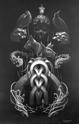 Hypothèse de la résurrection d'Isidore Ducasse van Régis Bezannier, Schilderij te koop op Singulart