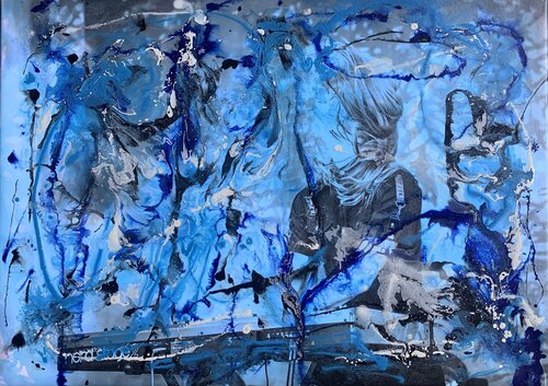 Lewin, der Keyboarder von Soulsplitter II de N.K.Mip, Pintura a la venta en Singulart