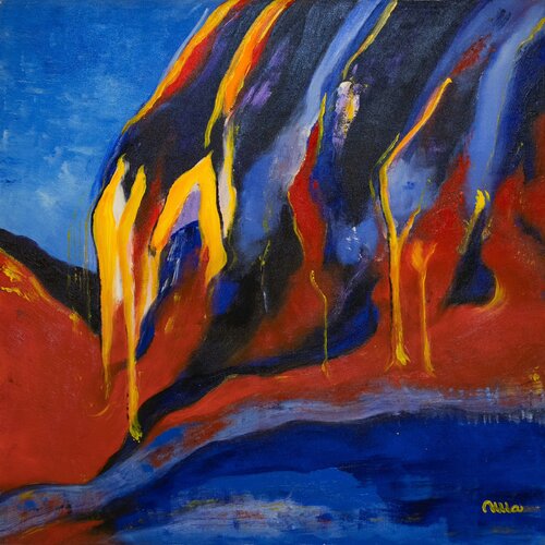 Volcanic Cosmic Eruption von Ulla Plougmand, Malerei kaufen auf Singulart