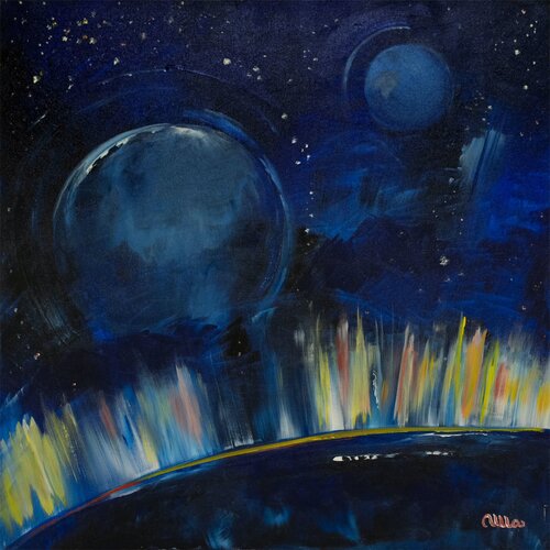 Solar Flares van Ulla Plougmand, Schilderij te koop op Singulart