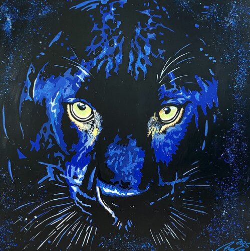 Black Panther von Nadine Giehl, Malerei kaufen auf Singulart