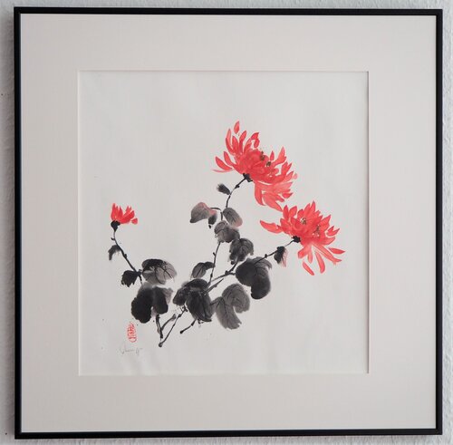Chrysanthemen by Ute Lempp, 油畫 for Sale on Singulart