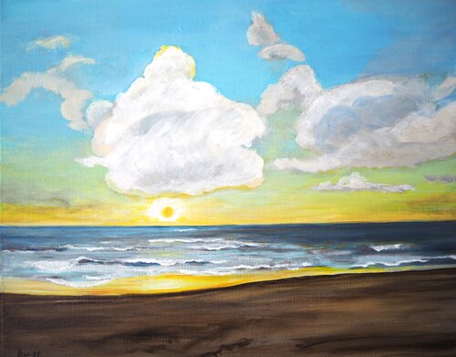 Sunrise in Bahia by Ute Lempp, Painting for Sale on Singulart
