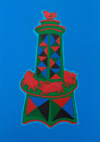 Melodies of the Ancient Circus de Bohdan Buchkovskiy, Pintura a la venta en Singulart