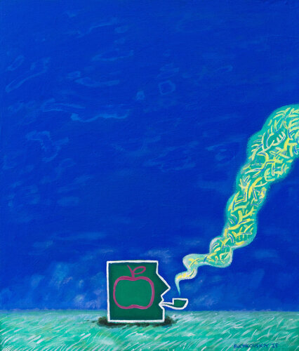 Apple smoke par Bohdan Buchkovskiy, Peinture en vente sur Singulart