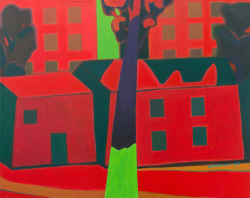 Red house van Bohdan Buchkovskiy, Schilderij te koop op Singulart