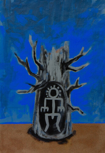 The spirit of the tree by Bohdan Buchkovskiy, Painting for Sale on Singulart