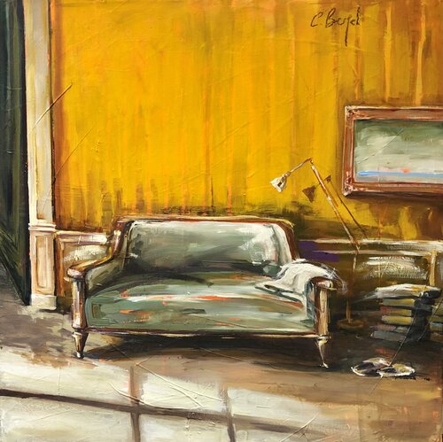 Intérieur jaune von Clara Bergel, Malerei kaufen auf Singulart