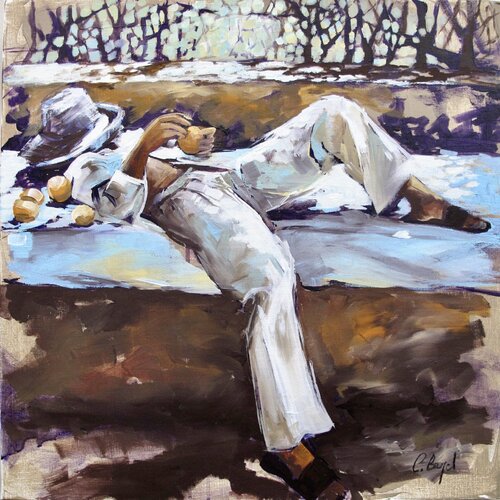 Sieste en Provence by Clara Bergel, Painting for Sale on Singulart