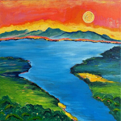 Mighty river von Olga Shangina, Malerei kaufen auf Singulart