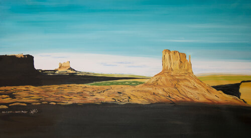 Monument Valley Panorama by Claudia Luethi alias Abdelghafar, Painting for Sale on Singulart