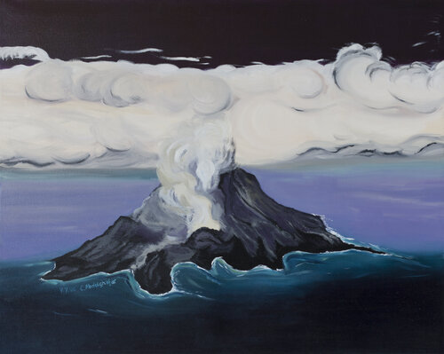 Vulkaninsel par Claudia Luethi alias Abdelghafar, Peinture en vente sur Singulart