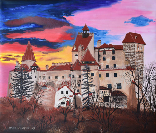 Schloss des Grafen Dracula by Claudia Luethi alias Abdelghafar, Painting for Sale on Singulart