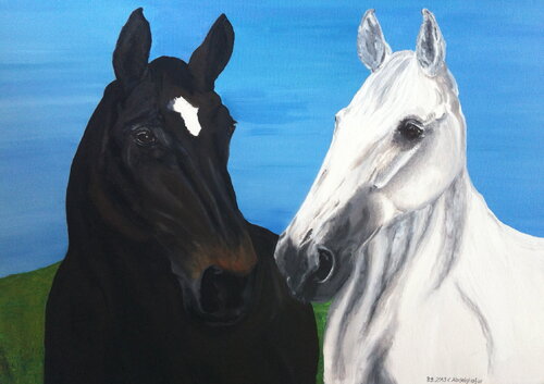 Anratxa und Carducci van Claudia Luethi alias Abdelghafar, Schilderij te koop op Singulart