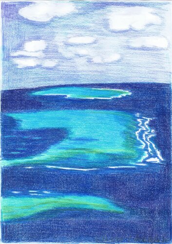 Korallenriff par Claudia Luethi alias Abdelghafar, Dessin en vente sur Singulart