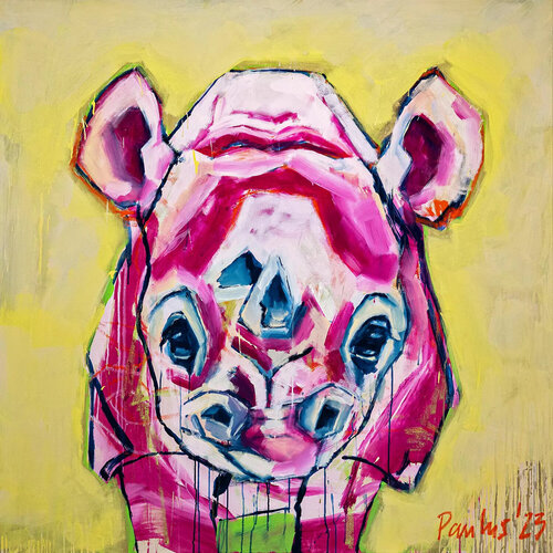 Nashornbaby de Tina Paulus, Pintura a la venta en Singulart